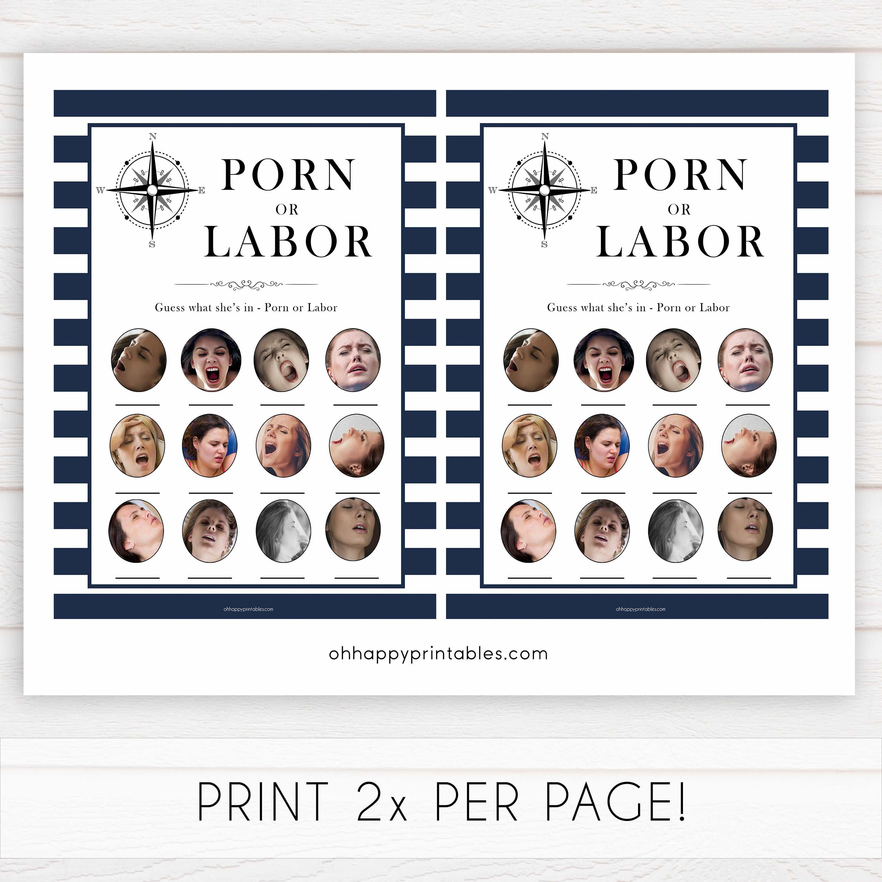 labor or porn, baby bump or beer belly, boobs or butts, Printable baby shower games, nautical baby shower games, nautical baby games, fun baby shower games, top baby shower ideas