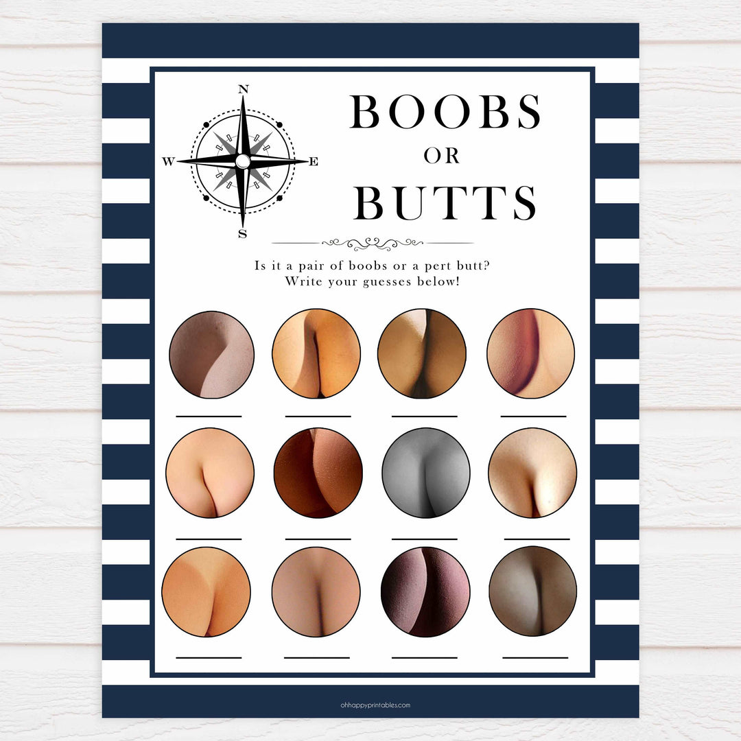 labor or porn, baby bump or beer belly, boobs or butts, Printable baby shower games, nautical baby shower games, nautical baby games, fun baby shower games, top baby shower ideas