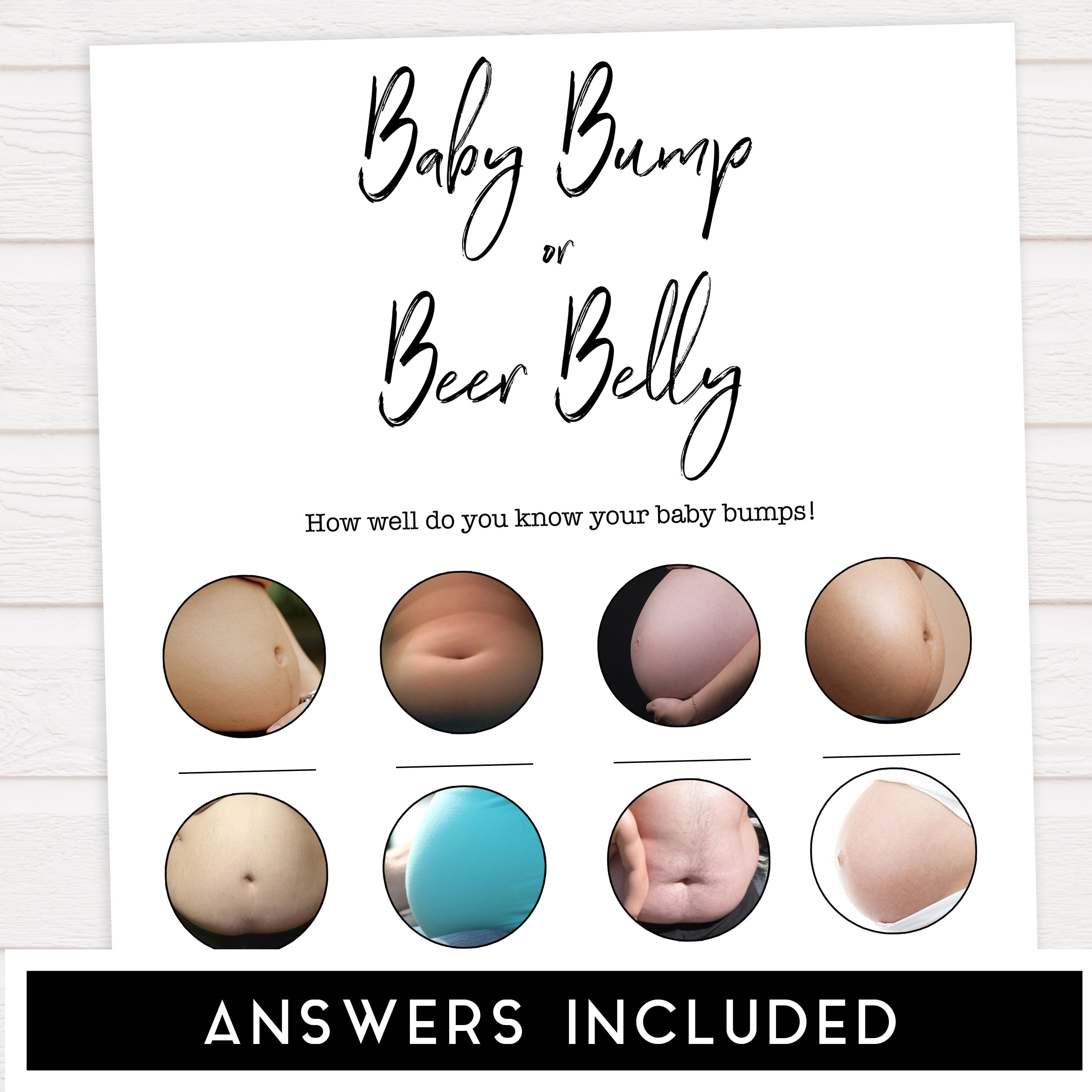 labor or porn, baby bump, boobs or butts game, printable baby shower games, gender neutral baby shower ideas, fun baby game ideas