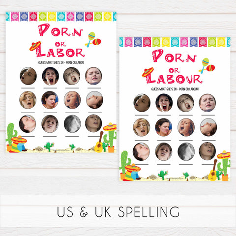 labor or porn, baby bump or beer belly, boobs or butts game, Printable baby shower games, Mexican fiesta fun baby games, baby shower games, fun baby shower ideas, top baby shower ideas, fiesta shower baby shower, fiesta baby shower ideas
