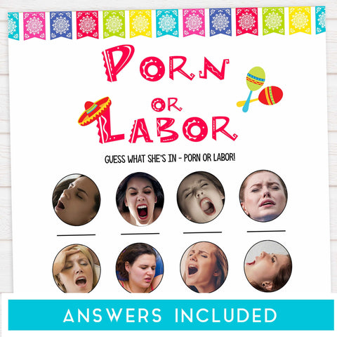 labor or porn, baby bump or beer belly, boobs or butts game, Printable baby shower games, Mexican fiesta fun baby games, baby shower games, fun baby shower ideas, top baby shower ideas, fiesta shower baby shower, fiesta baby shower ideas