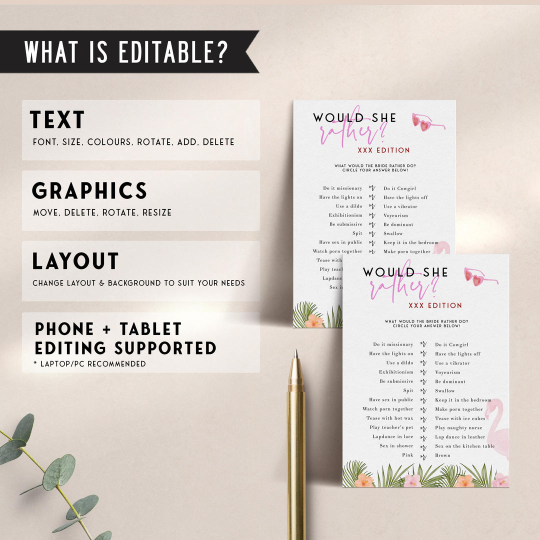 40 fully editable bachelorette games in a miami theme. Fun editable bachelorette party games. Very dirty bachelorette games