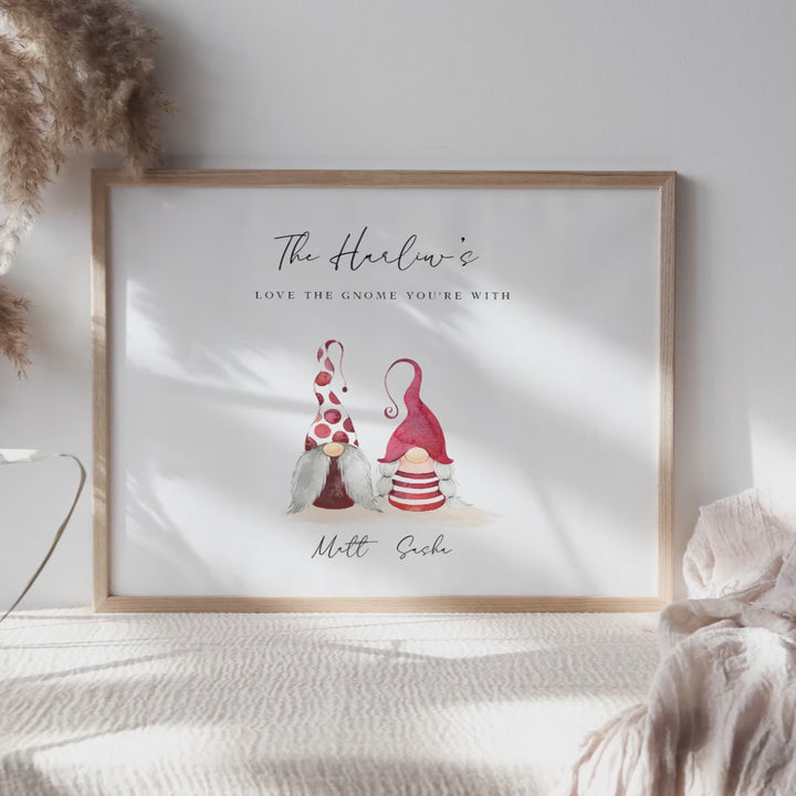 Personalised Gnome Family Print