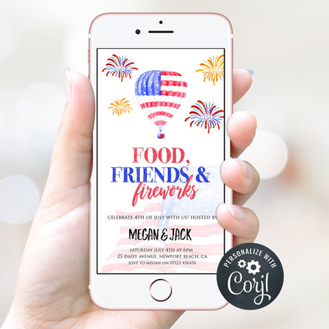 editable 4th july invitations, editable independence day invitation, independence day party ideas