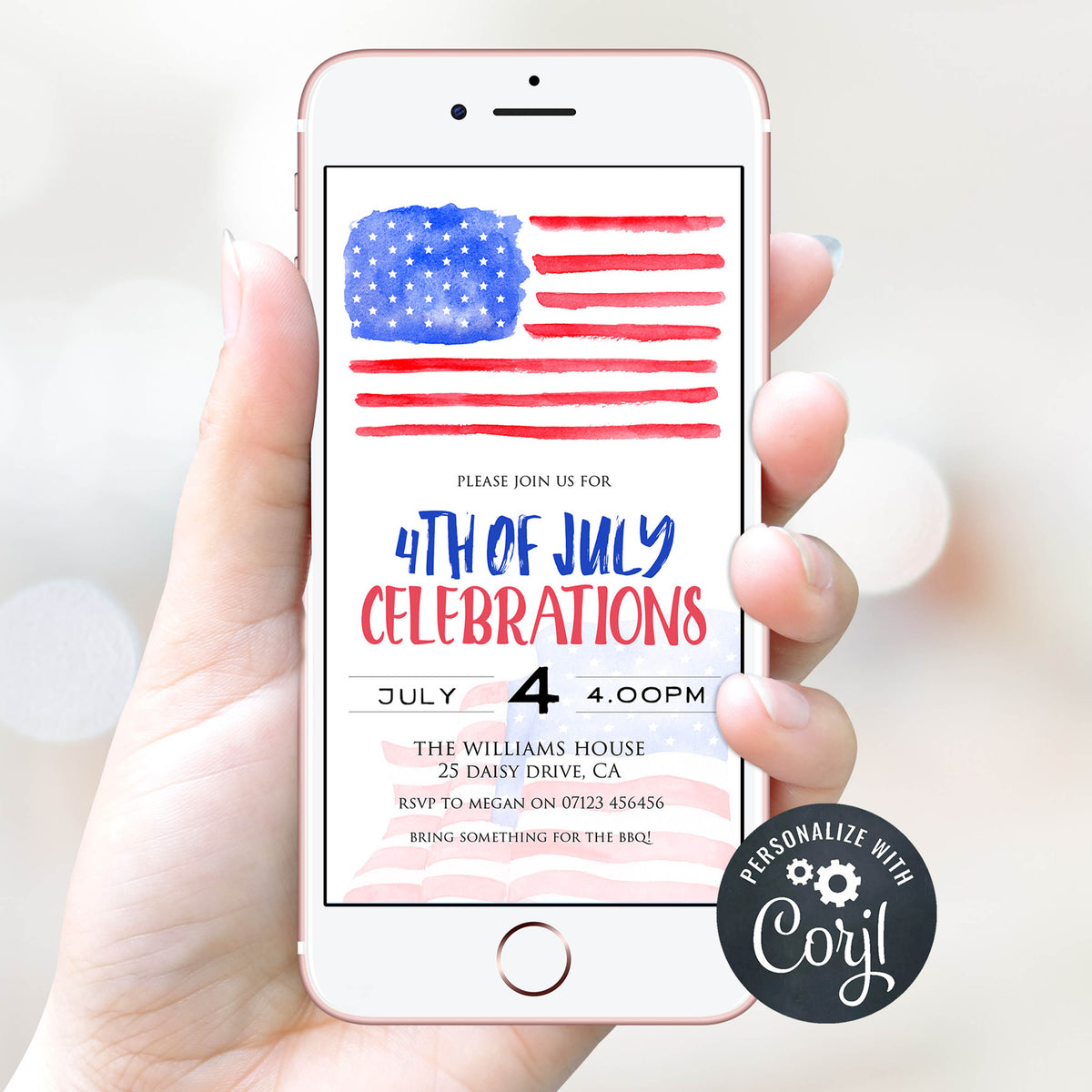 editable 4th july invitations, editable independence day invitation, independence day party ideas, mobile invitations