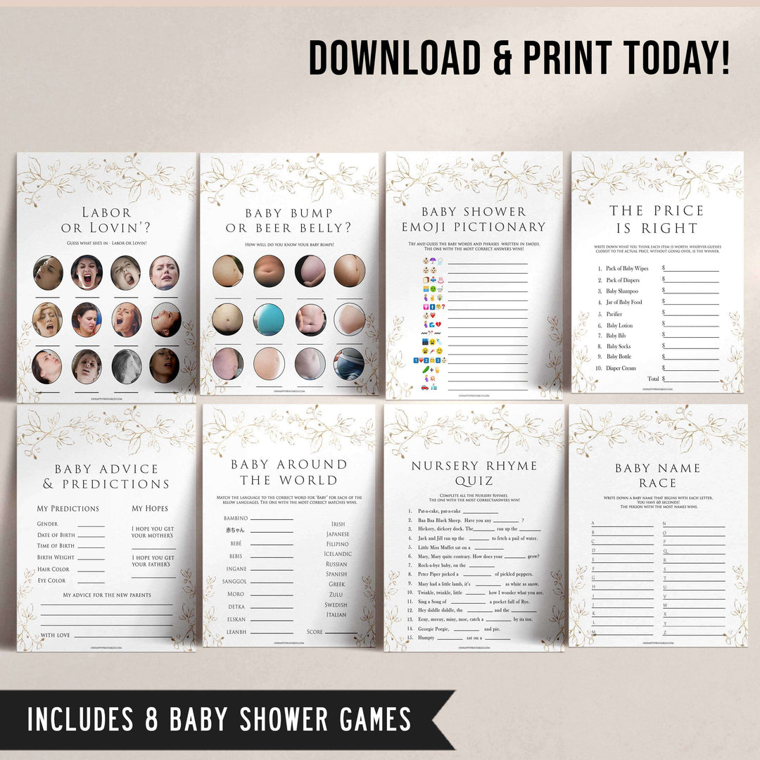 baby games bundle, baby games pack, Printable baby shower games, gold leaf baby games, baby shower games, fun baby shower ideas, top baby shower ideas, gold leaf baby shower, baby shower games, fun gold leaf baby shower ideas
