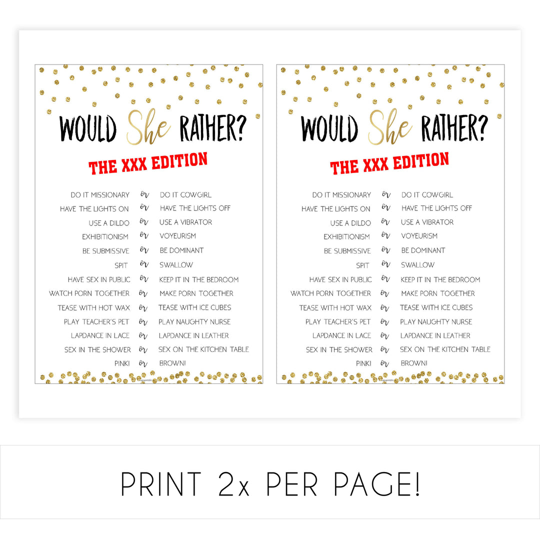 8 bachelorette party games, naught bridal shower games, adult bridal games, cock or what game, hen party games, fun bridal shower games