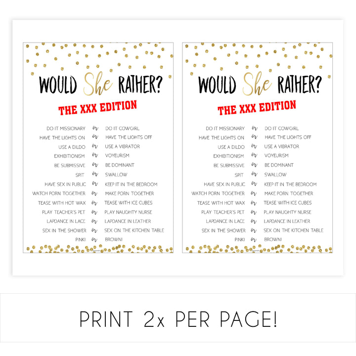 8 bachelorette party games, naught bridal shower games, adult bridal games, cock or what game, hen party games, fun bridal shower games