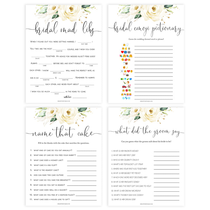 8 bridal shower games, editable bridal shower games,Printable bridal shower games, floral bridal shower, floral bridal shower games, fun bridal shower games, bridal shower game ideas, floral bridal shower