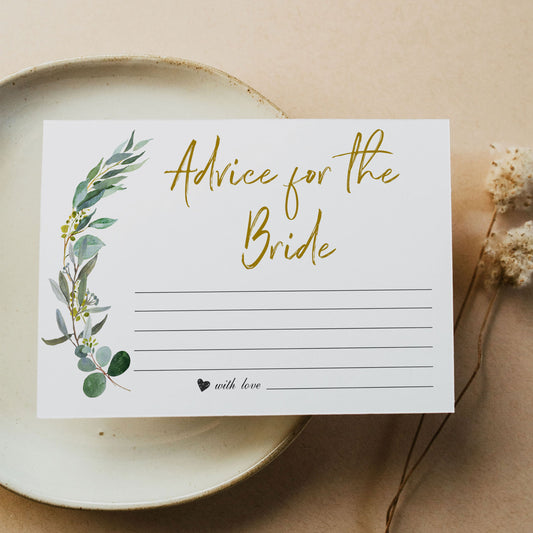 Advice for the Bride Cards - Eucalyptus Leaf