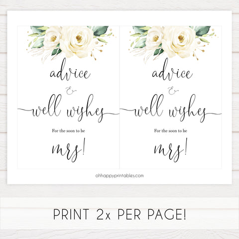 advice and well wishes sign, Printable bridal shower signs, floral bridal shower decor, floral bridal shower decor ideas, fun bridal shower decor, bridal shower game ideas, floral bridal shower ideas