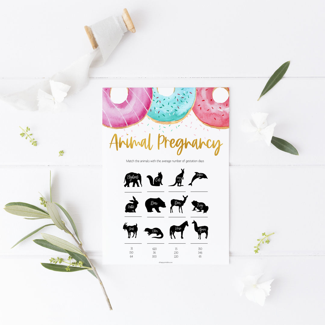 animal pregnancy game, Printable baby shower games, donut baby games, baby shower games, fun baby shower ideas, top baby shower ideas, donut sprinkles baby shower, baby shower games, fun donut baby shower ideas