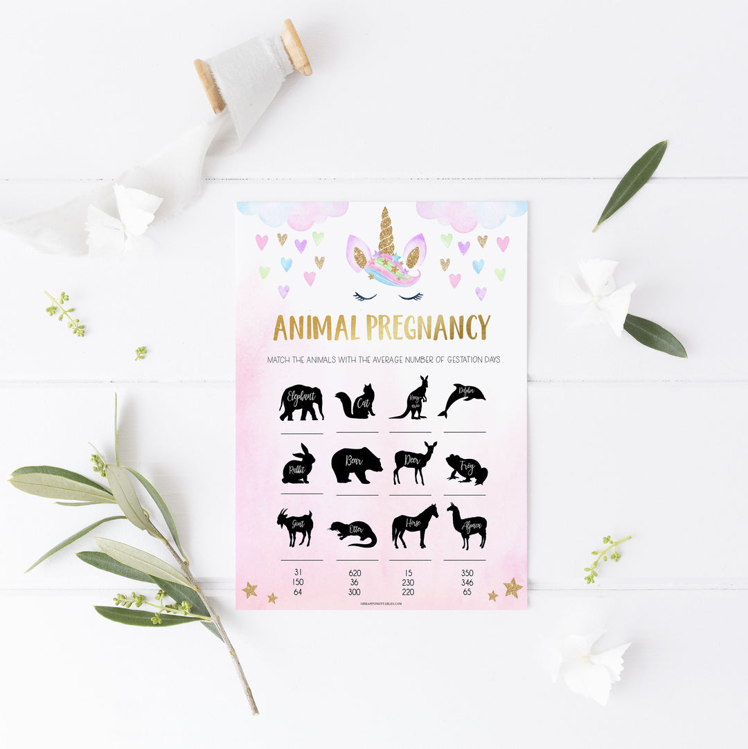 animal pregnancy baby game, Printable baby shower games, unicorn baby games, baby shower games, fun baby shower ideas, top baby shower ideas, unicorn baby shower, baby shower games, fun unicorn baby shower ideas