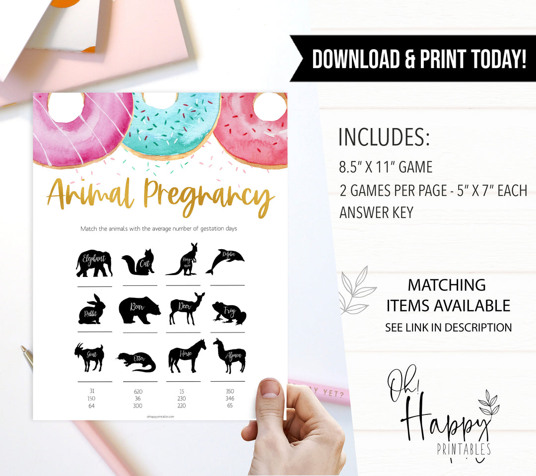 animal pregnancy game, Printable baby shower games, donut baby games, baby shower games, fun baby shower ideas, top baby shower ideas, donut sprinkles baby shower, baby shower games, fun donut baby shower ideas
