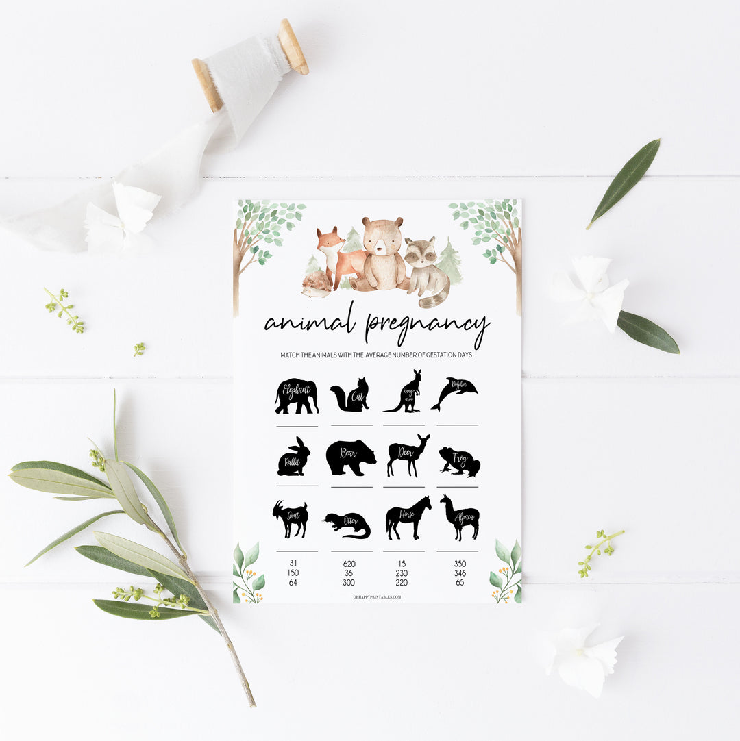 animal pregnancy game, Printable baby shower games, woodland animals baby games, baby shower games, fun baby shower ideas, top baby shower ideas, woodland baby shower, baby shower games, fun woodland animals baby shower ideas