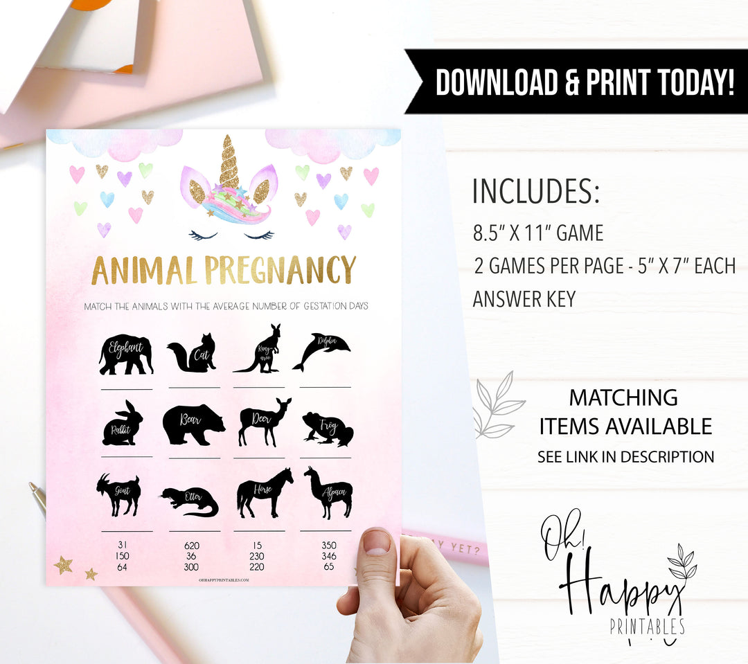 animal pregnancy baby game, Printable baby shower games, unicorn baby games, baby shower games, fun baby shower ideas, top baby shower ideas, unicorn baby shower, baby shower games, fun unicorn baby shower ideas