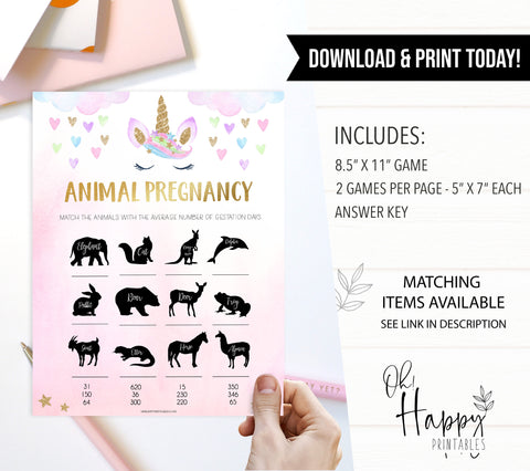 animal pregnancy baby game, Printable baby shower games, unicorn baby games, baby shower games, fun baby shower ideas, top baby shower ideas, unicorn baby shower, baby shower games, fun unicorn baby shower ideas