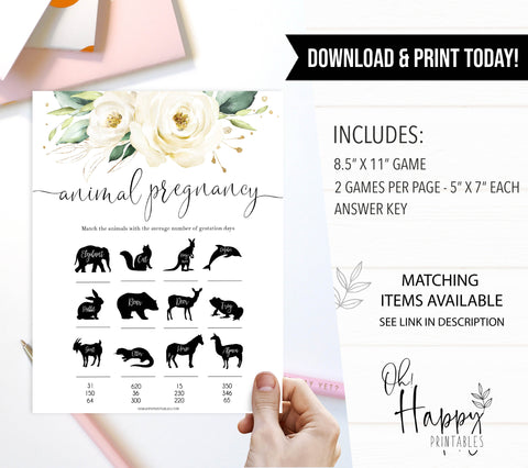animal pregnancy baby game, Printable baby shower games, shite floral baby games, baby shower games, fun baby shower ideas, top baby shower ideas, floral baby shower, baby shower games, fun floral baby shower ideas