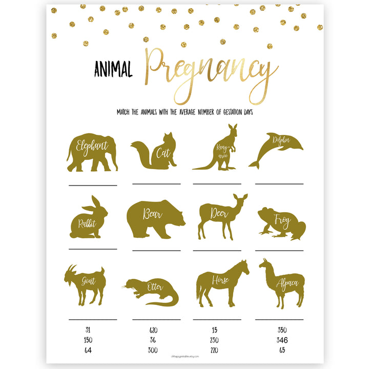 gold baby shower games, animal pregnancy games, printable baby games, fun baby games, popular baby games, baby shower games, gold baby games