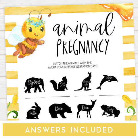 animal pregnancy game, Printable baby shower games, mommy bee fun baby games, baby shower games, fun baby shower ideas, top baby shower ideas, mommy to bee baby shower, friends baby shower ideas