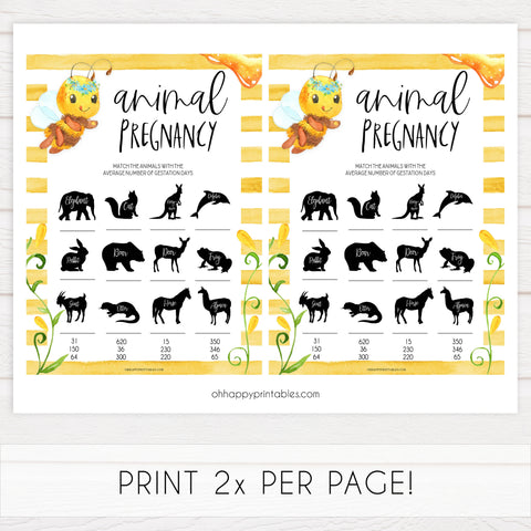 animal pregnancy game, Printable baby shower games, mommy bee fun baby games, baby shower games, fun baby shower ideas, top baby shower ideas, mommy to bee baby shower, friends baby shower ideas