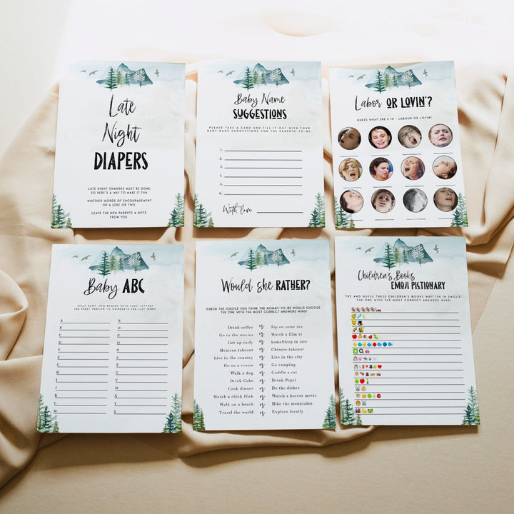 30 EDITABLE Baby Shower Games - Adventure Awaits