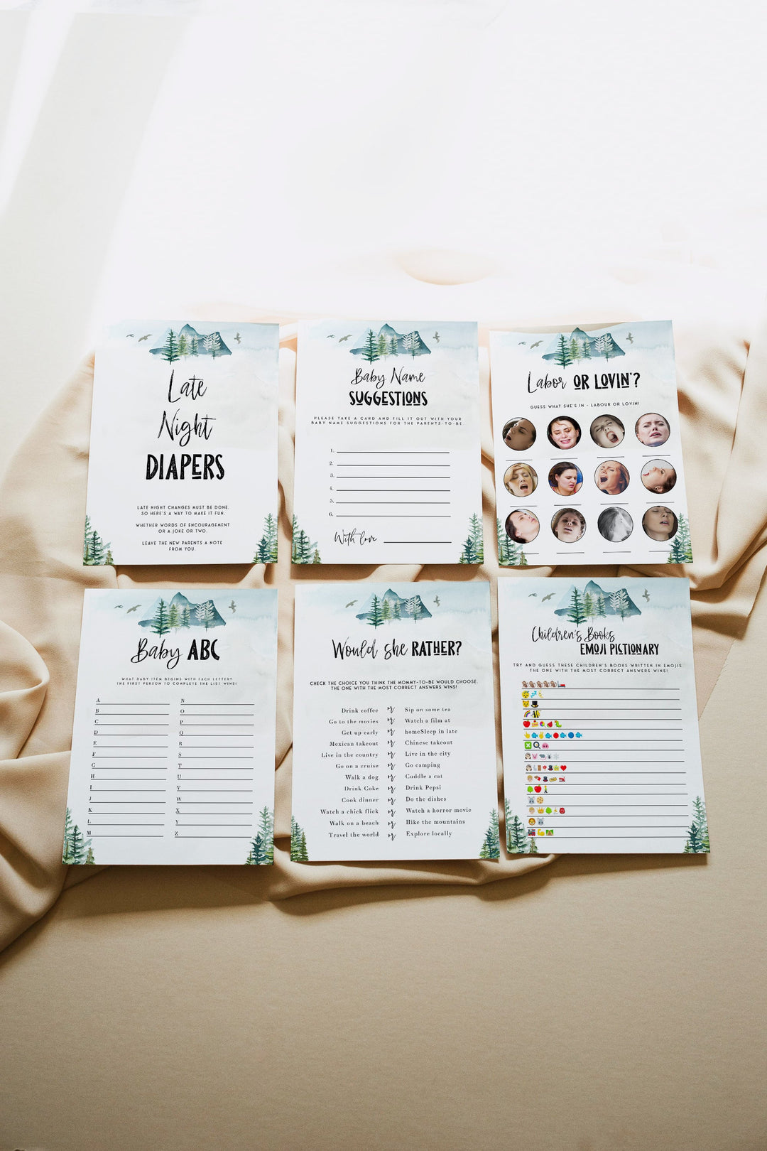 60 editable baby shower games, adventure awaits baby shower games, printable baby shower games, fun baby shower games