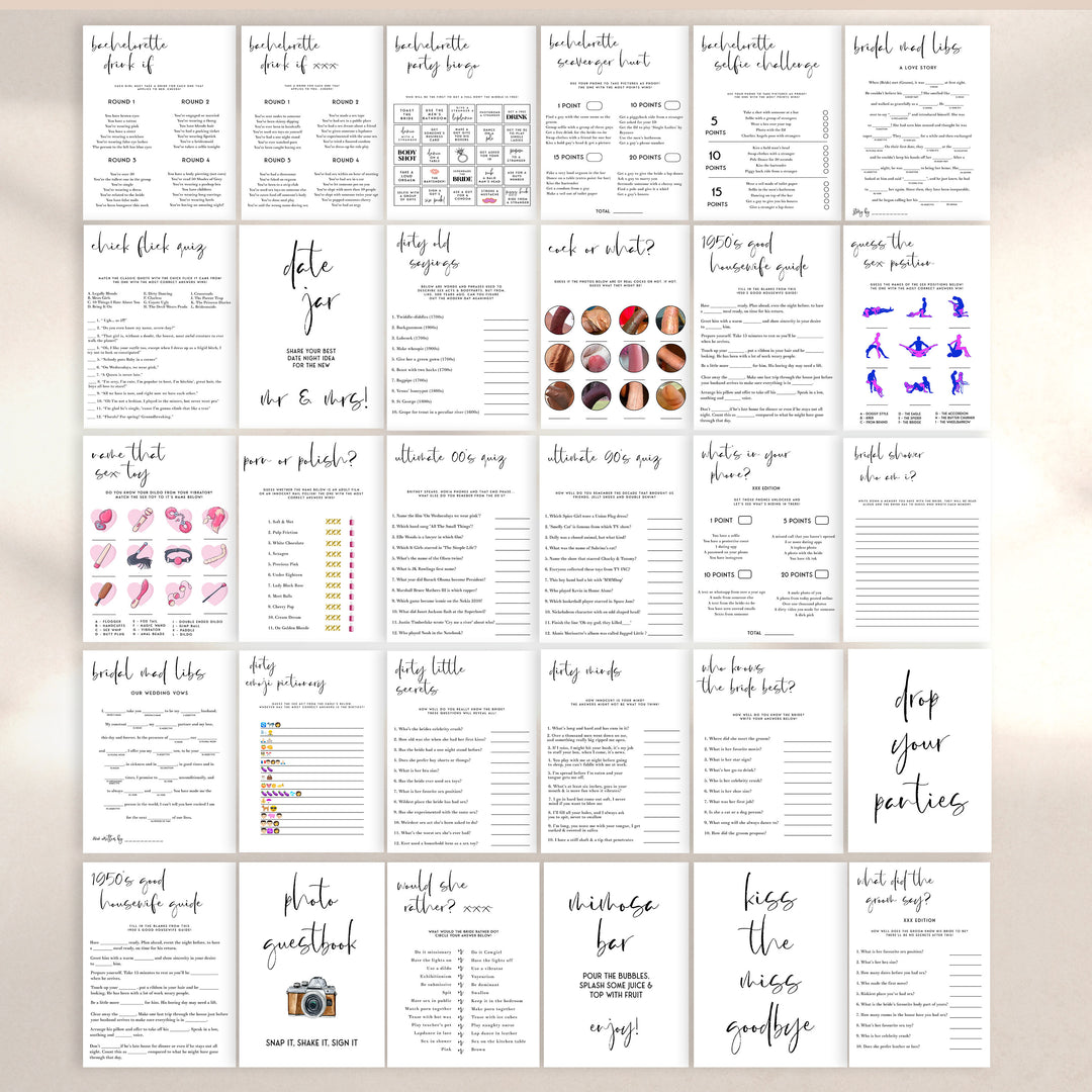 editable bachelorette games, printable bachelorette games, modern bachelorette games, popular bachelorette games