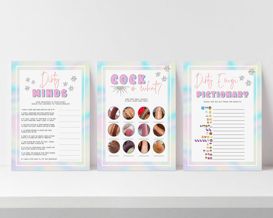 cock or what, dirty emoji game, Space cowgirl bachelorette party games, printable bachelorette party games, dirty hen party games, adult party games, disco bachelorette games