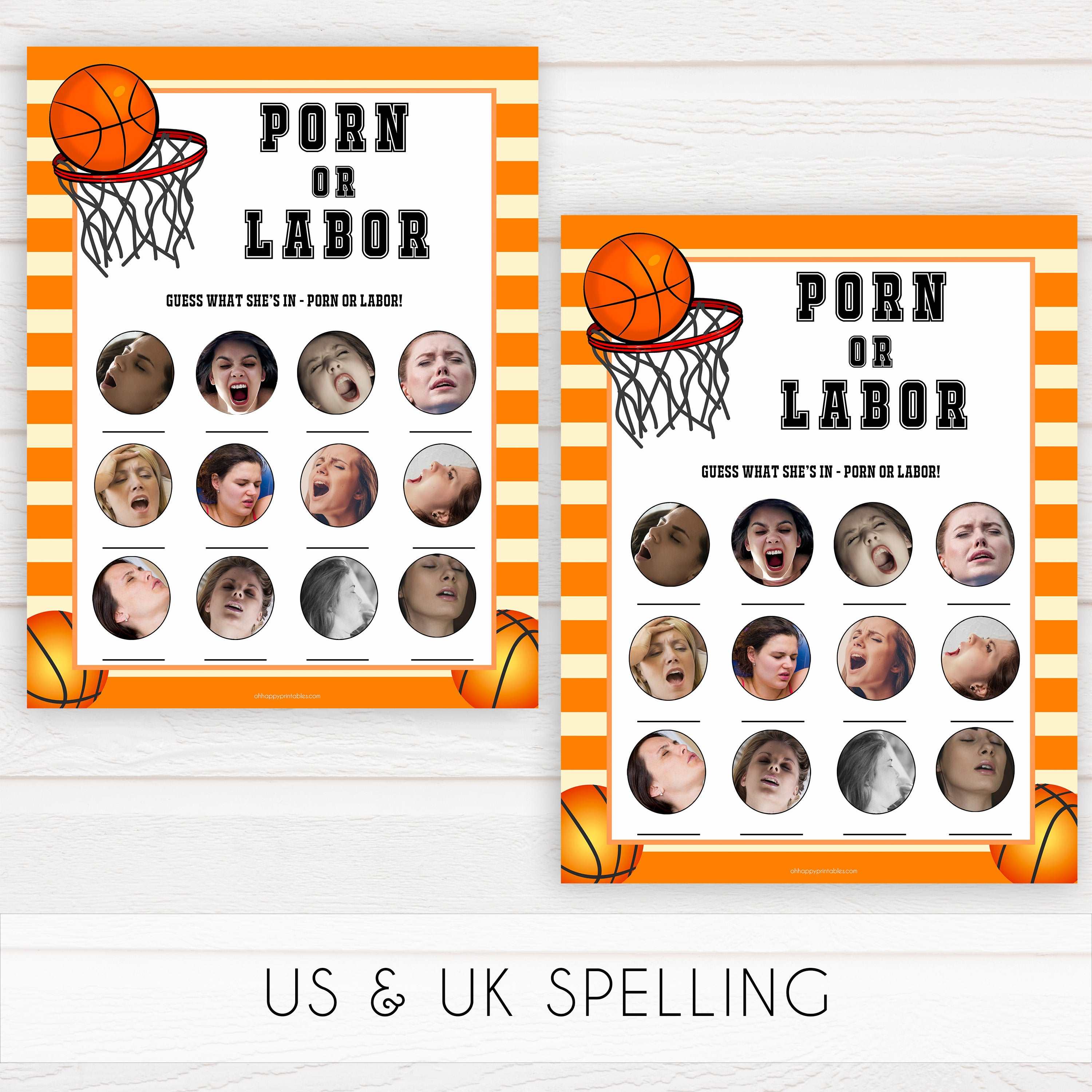 porn or labor, baby bump or beer belly, boobs or butts game, Printable baby shower games, basketball fun baby games, baby shower games, fun baby shower ideas, top baby shower ideas, basketball baby shower, basketball baby shower ideas