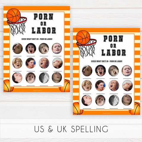 porn or labor, baby bump or beer belly, boobs or butts game, Printable baby shower games, basketball fun baby games, baby shower games, fun baby shower ideas, top baby shower ideas, basketball baby shower, basketball baby shower ideas