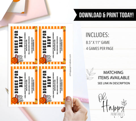 bring a book, books for baby, Printable baby shower games, basketball fun baby games, baby shower games, fun baby shower ideas, top baby shower ideas, basketball baby shower, basketball baby shower ideas