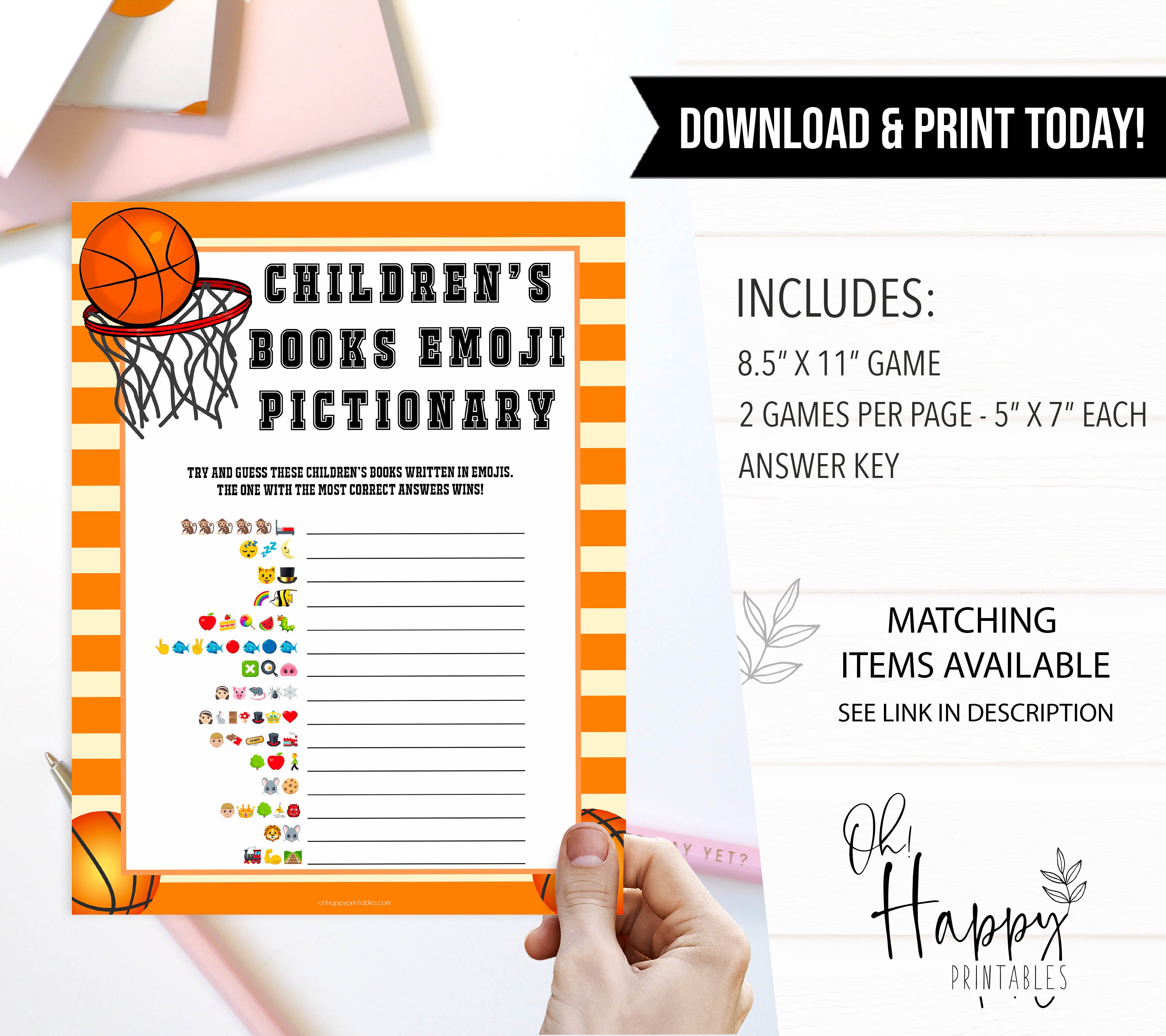 Basketball baby shower games, childrens books emoji baby game, printable baby games, basket baby games, baby shower games, basketball baby shower idea, fun baby games, popular baby games