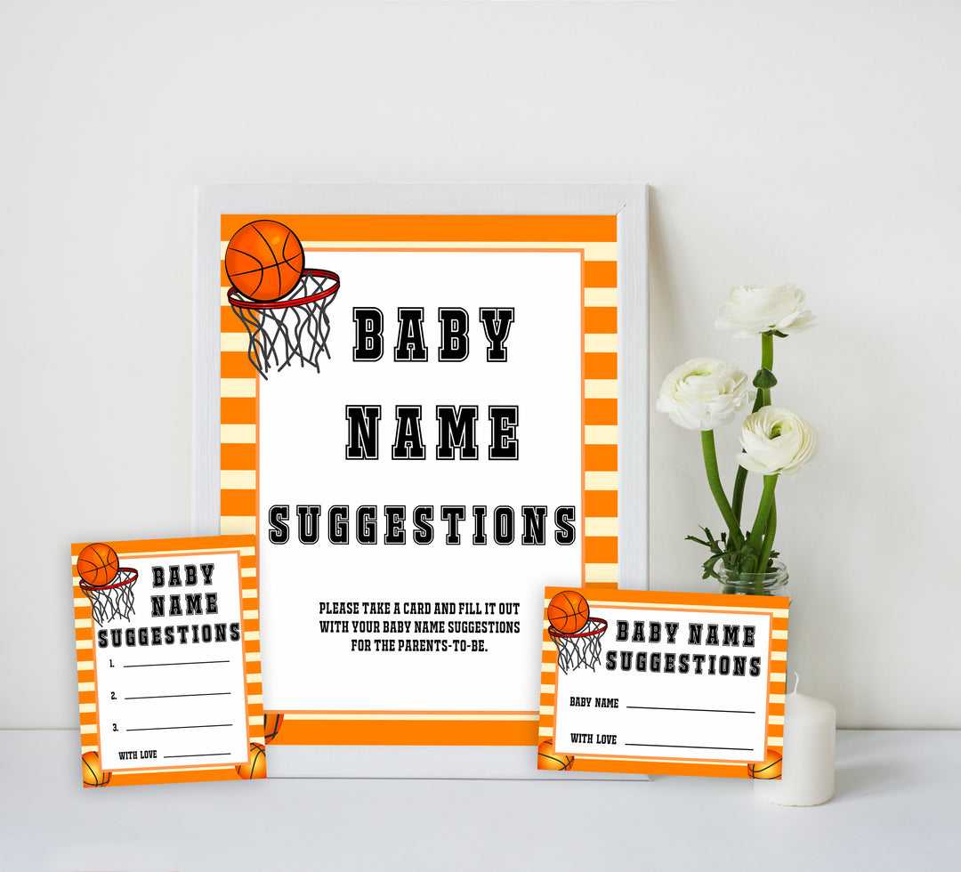Basketball baby shower games, baby name suggestions, baby game, printable baby games, basket baby games, baby shower games, basketball baby shower idea, fun baby games, popular baby games