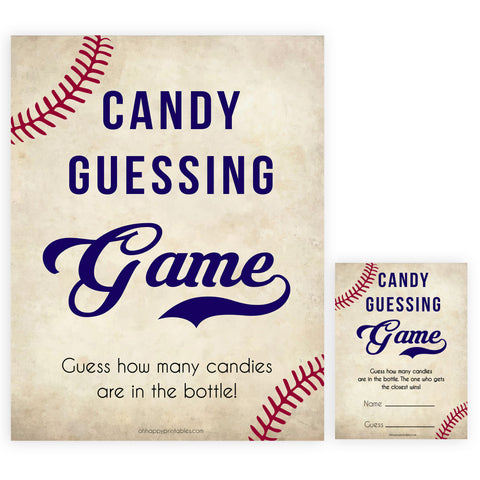 baseball candy guessing game, baseball baby shower games, fun baby shower games, popular baby shower games, printable baby shower games