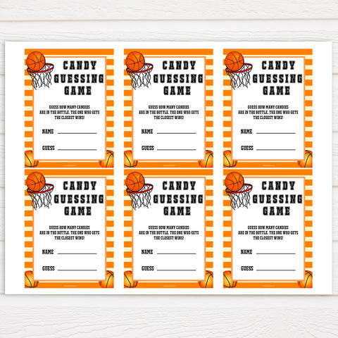 Basketball baby shower games, candy guessing game baby game, printable baby games, basket baby games, baby shower games, basketball baby shower idea, fun baby games, popular baby games