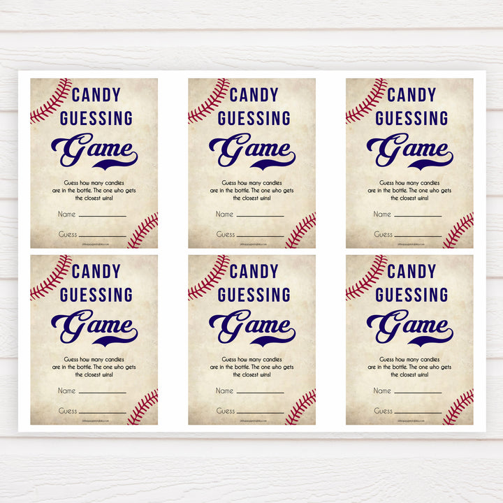 baseball candy guessing game, baseball baby shower games, fun baby shower games, popular baby shower games, printable baby shower games