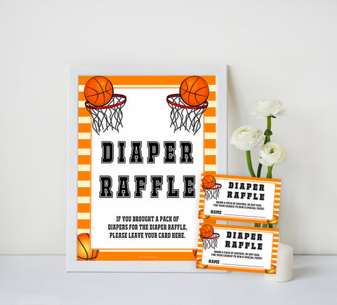 Basketball baby shower games, diaper raffle baby game, printable baby games, basket baby games, baby shower games, basketball baby shower idea, fun baby games, popular baby games
