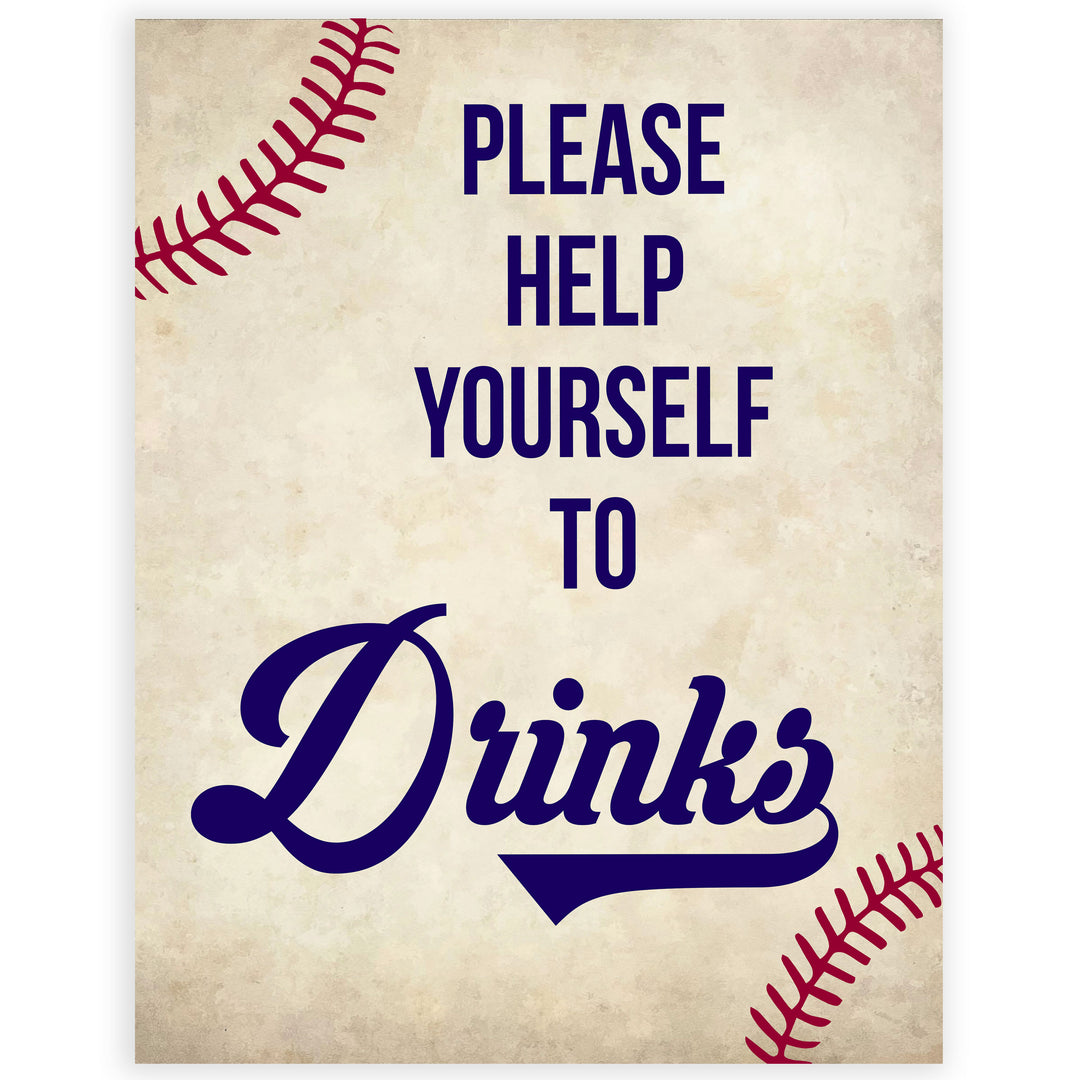 Drinks baby table sign, Baseball baby shower games, printable baby shower games, fun baby shower games, top baby shower ideas, little slugger baby games