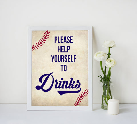 Drinks baby table sign, Baseball baby shower games, printable baby shower games, fun baby shower games, top baby shower ideas, little slugger baby games