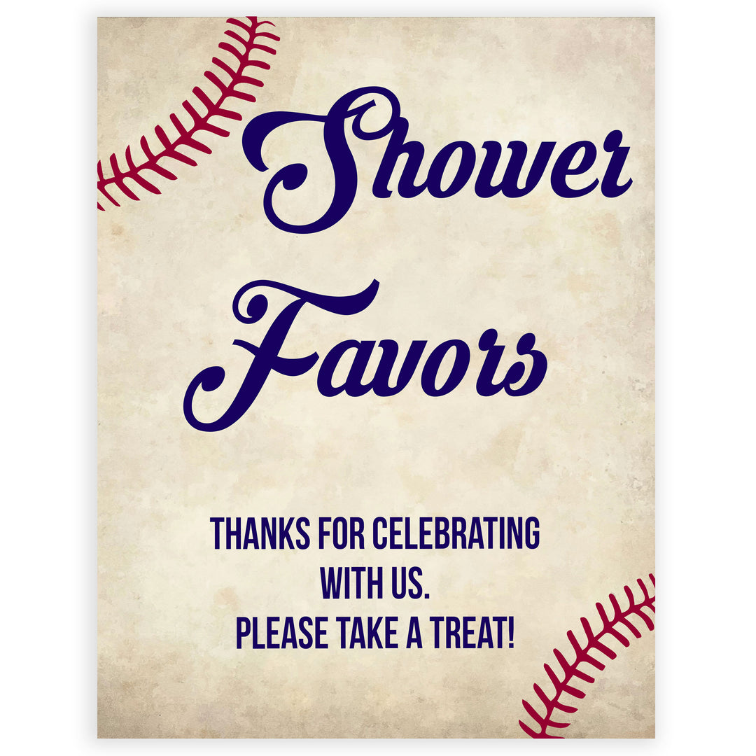 Baby Shower Favors Sign, Favors Table Sign, Baseball baby signs, baseball baby decor, printable baby shower decor, fun baby decor, baby food signs, printable baby shower ideas