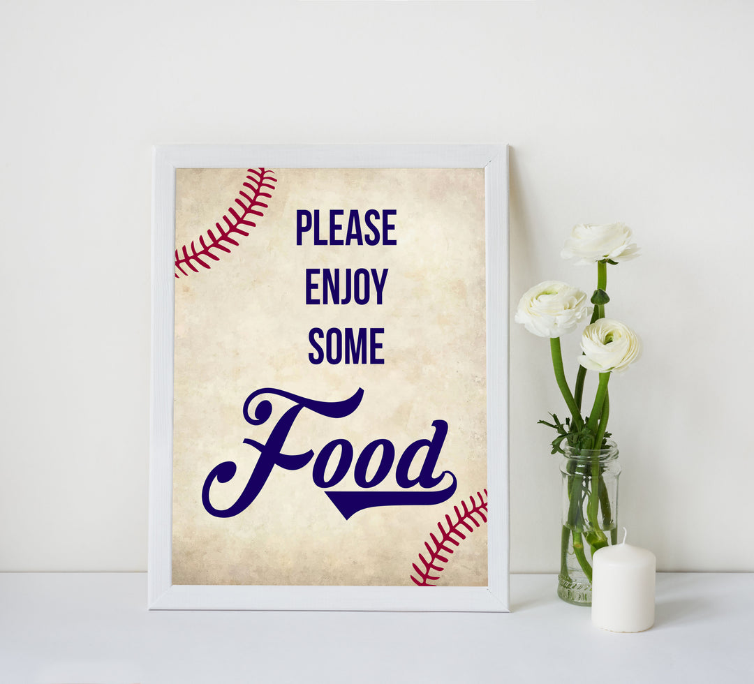 Food baby signs, food table signs, Baseball baby signs, baseball baby decor, printable baby shower decor, fun baby decor, baby food signs, printable baby shower ideas