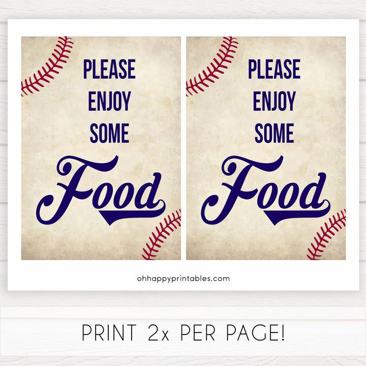 Food baby signs, food table signs, Baseball baby signs, baseball baby decor, printable baby shower decor, fun baby decor, baby food signs, printable baby shower ideas