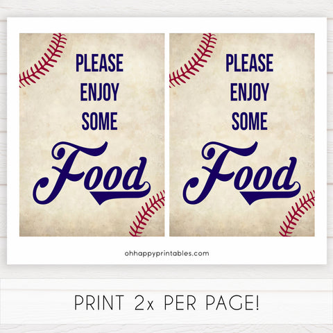 Food baby signs, food table signs, Baseball baby signs, baseball baby decor, printable baby shower decor, fun baby decor, baby food signs, printable baby shower ideas