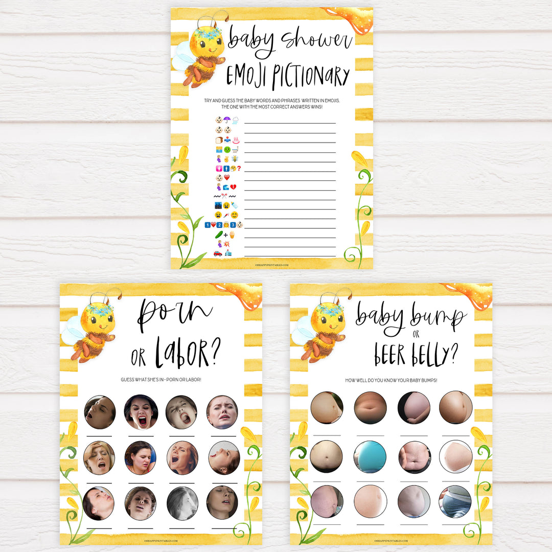 7 baby shower games bundle, Printable baby shower games, mommy bee fun baby games, baby shower games, fun baby shower ideas, top baby shower ideas, mommy to bee baby shower, friends baby shower ideas
