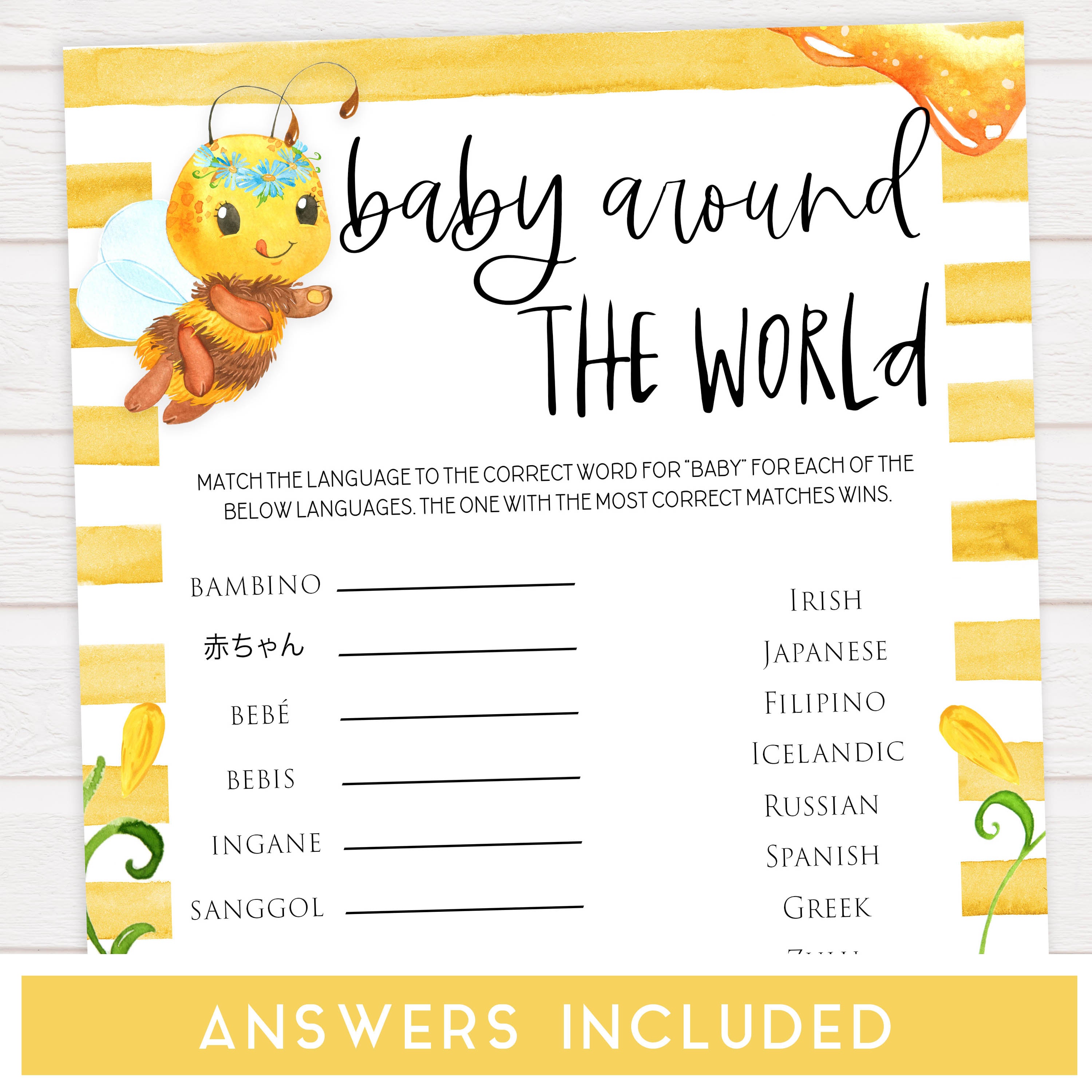 7 baby shower games bundle, Printable baby shower games, mommy bee fun baby games, baby shower games, fun baby shower ideas, top baby shower ideas, mommy to bee baby shower, friends baby shower ideas