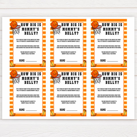 Basketball baby shower games, how big is mommys belly baby game, printable baby games, basket baby games, baby shower games, basketball baby shower idea, fun baby games, popular baby games