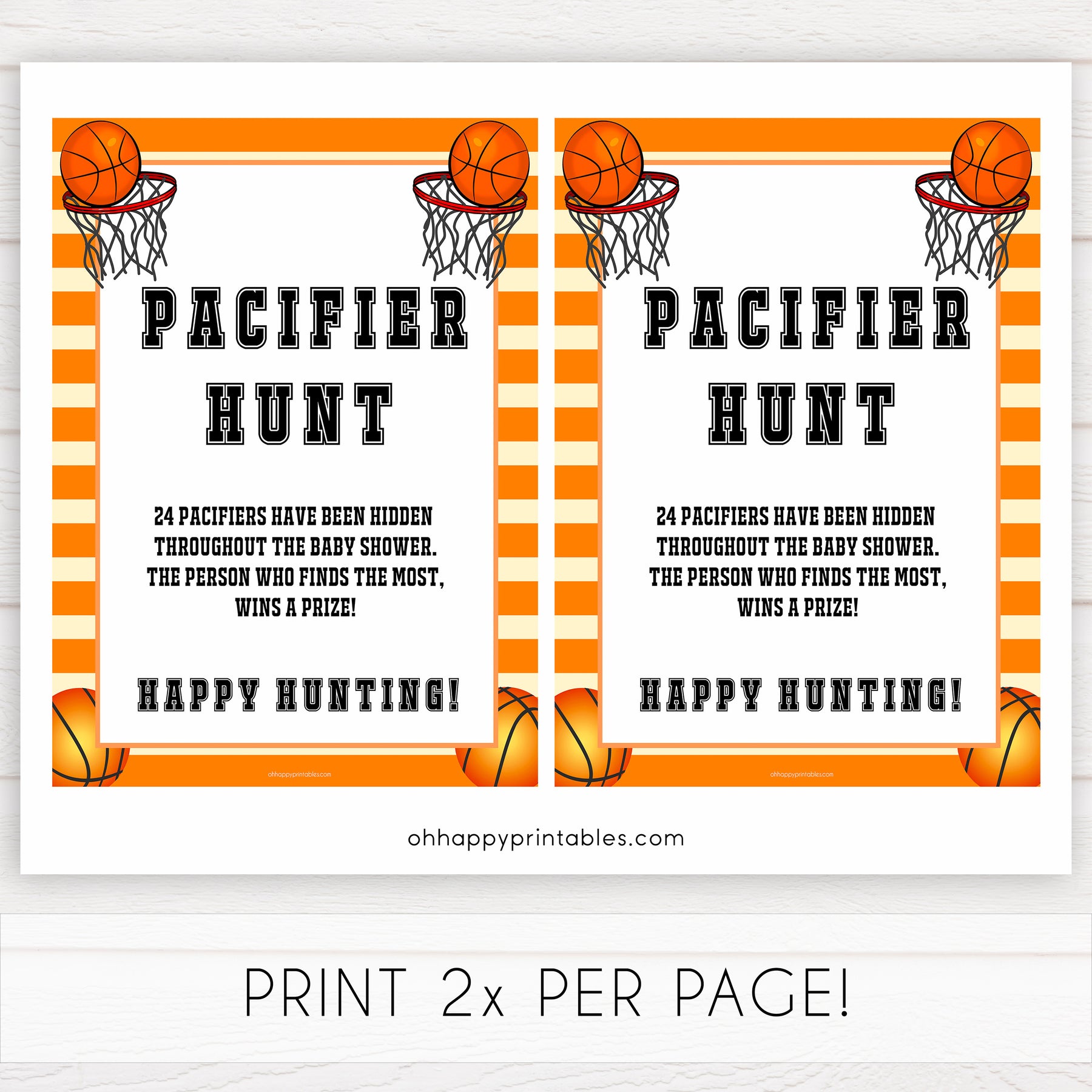 Basketball baby shower games, pacifier hunt baby game, printable baby games, basket baby games, baby shower games, basketball baby shower idea, fun baby games, popular baby games