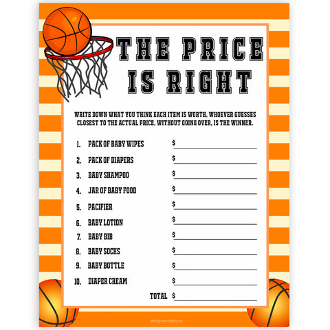 Basketball baby shower games, the price is right baby game, printable baby games, basket baby games, baby shower games, basketball baby shower idea, fun baby games, popular baby gamesBasketball baby shower games, the price is right baby game, printable baby games, basket baby games, baby shower games, basketball baby shower idea, fun baby games, popular baby games