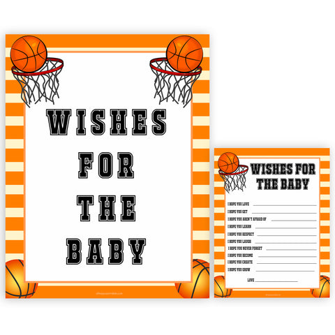 Basketball baby shower games, wishes for the baby baby game, printable baby games, basket baby games, baby shower games, basketball baby shower idea, fun baby games, popular baby games
